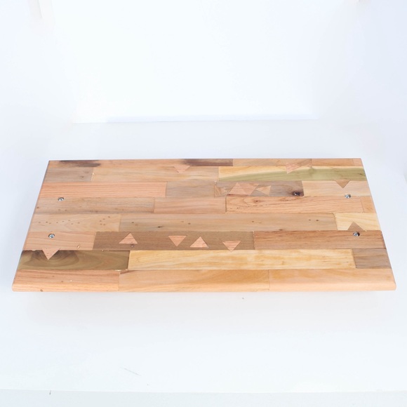 Patchwork Charcuterie Cheese Board Serving Decorative Tray Handcrafted 20X10 - Picture 4 of 7
